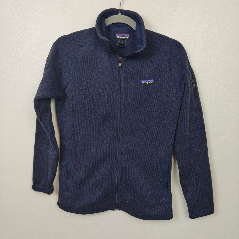 Patagonia Mens Better Sweater Jacket Small Navy Full Zip Fleece Gorpcore SBO